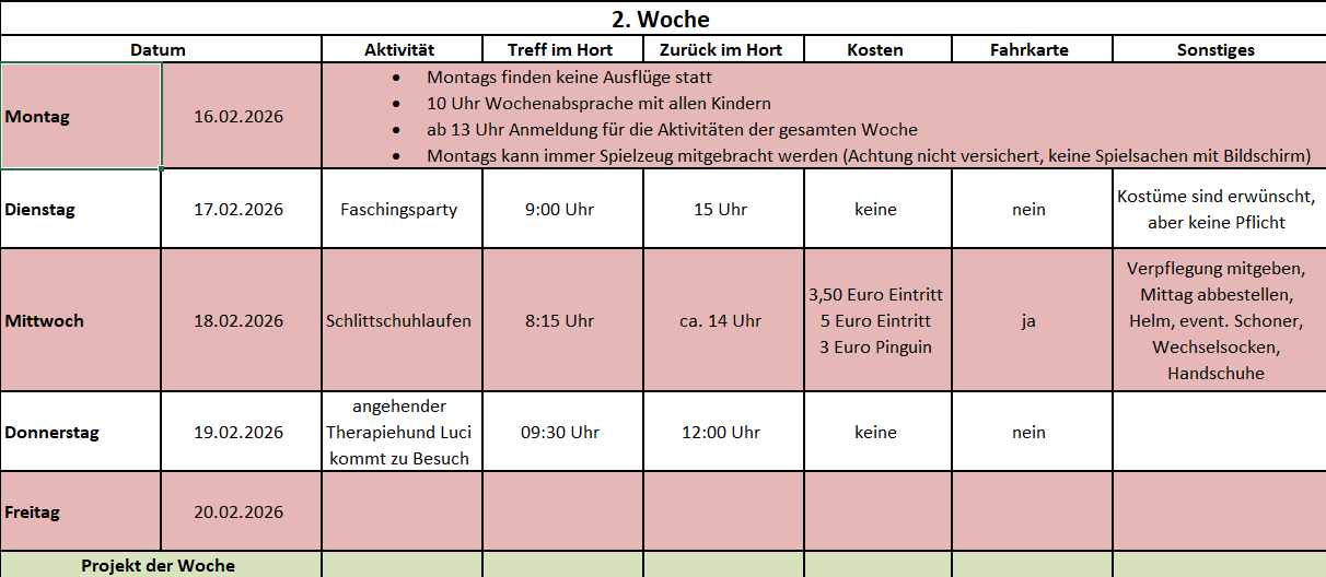 2. Winterferienwoche
